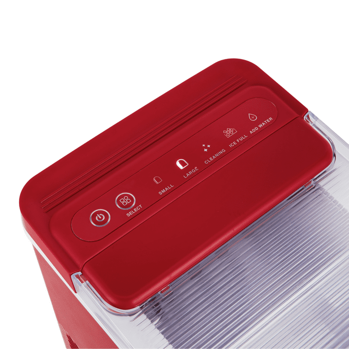 Removable & Washable Ice Tray & Scoop 2 Ice Sizes, 26 lbs/24H with Self-Cleaning Function