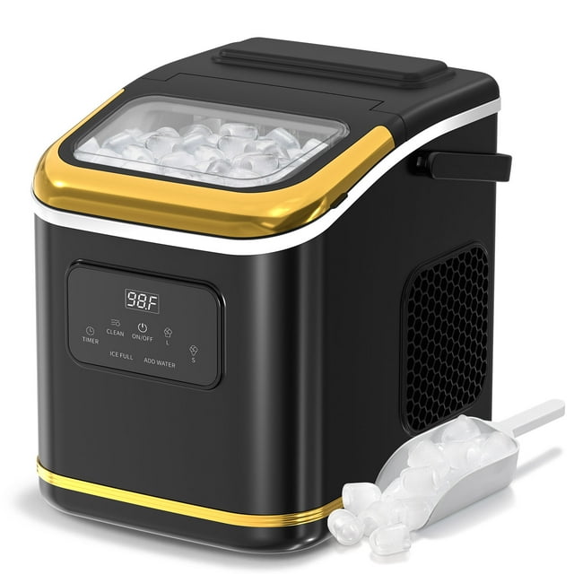 Self-Cleaning Digital Screen Ice Maker with Handle – 26 lbs/24H, 9 Ice Cubes in 6–13 Mins