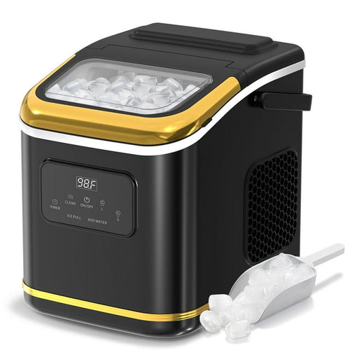 Self-Cleaning Digital Screen Ice Maker with Handle – 26 lbs/24H, 9 Ice Cubes in 6–13 Mins