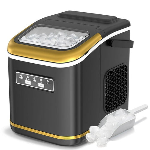 Countertop Ice Maker with Handle – 26 lbs/24H, 9 Ice Cubes in 6–13 Mins, Self-Cleaning Function