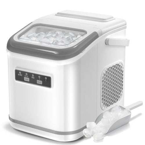 Countertop Ice Maker with Handle – 26 lbs/24H, 9 Ice Cubes in 6–13 Mins, Self-Cleaning Function