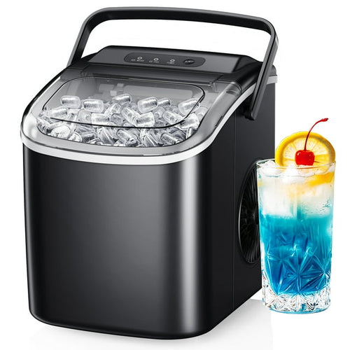 Auto-Cleaning  Countertop Ice Maker Machine 26 lbs/24H 9 Bullet-Shaped Ice in 6 Min