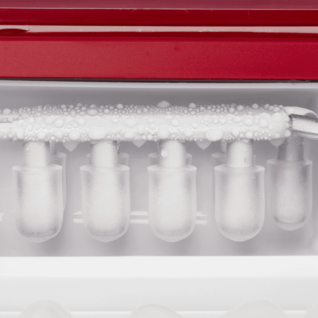 Removable & Washable Ice Tray & Scoop 2 Ice Sizes, 26 lbs/24H with Self-Cleaning Function